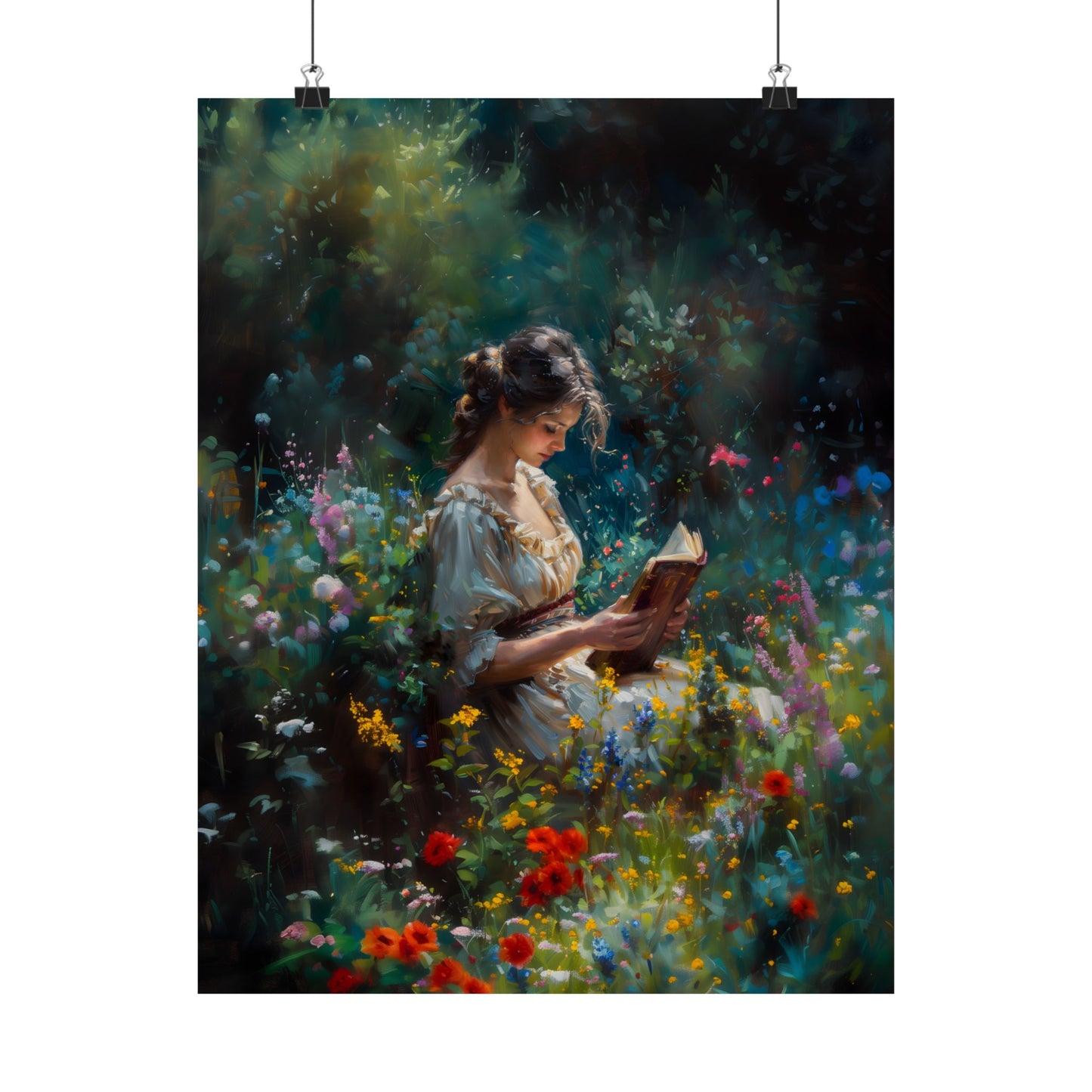 Lady Reader Art Print