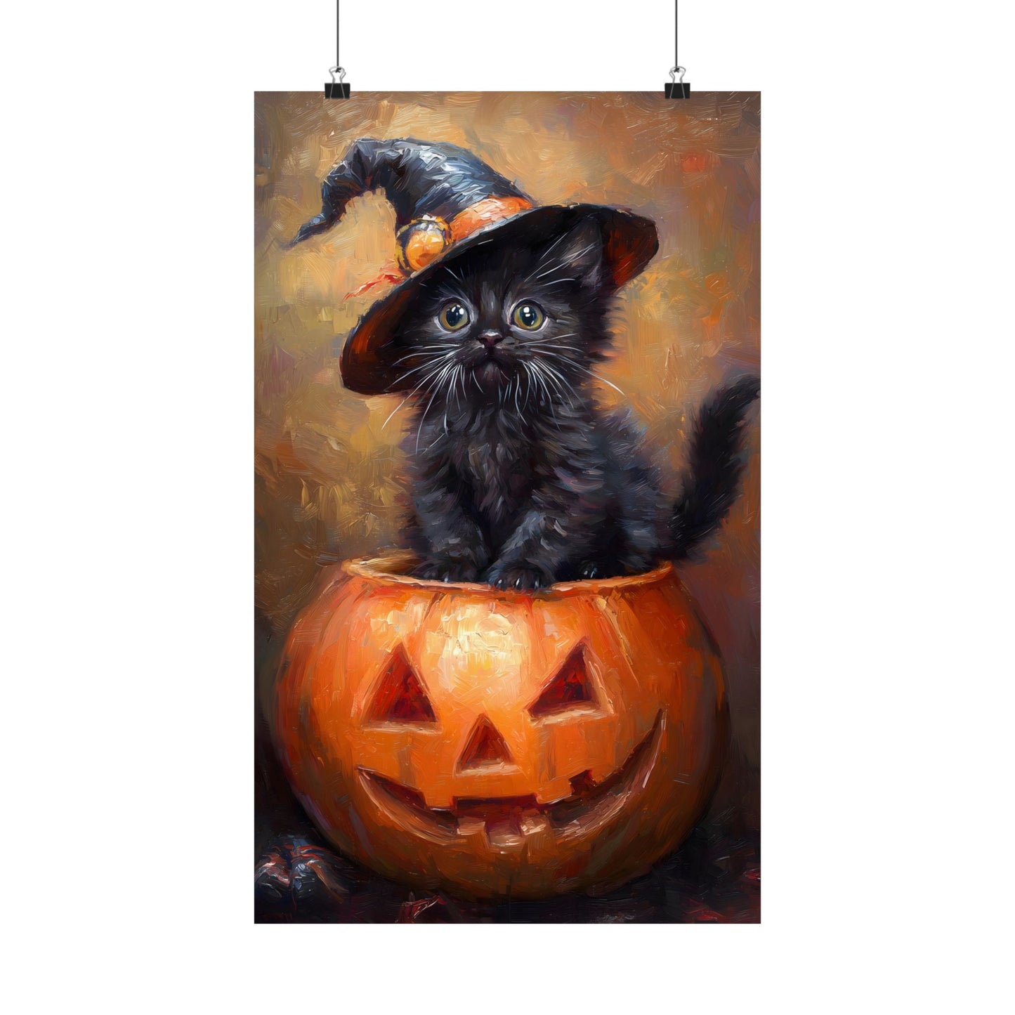 Pumpkin Kitten Art Print