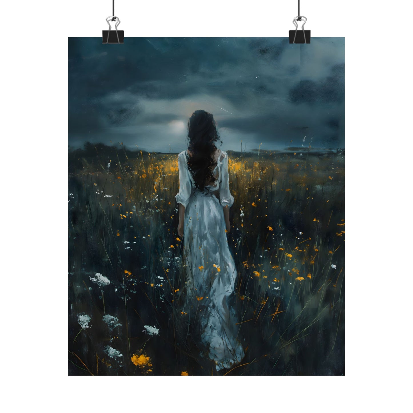 Meadow at night Art Print