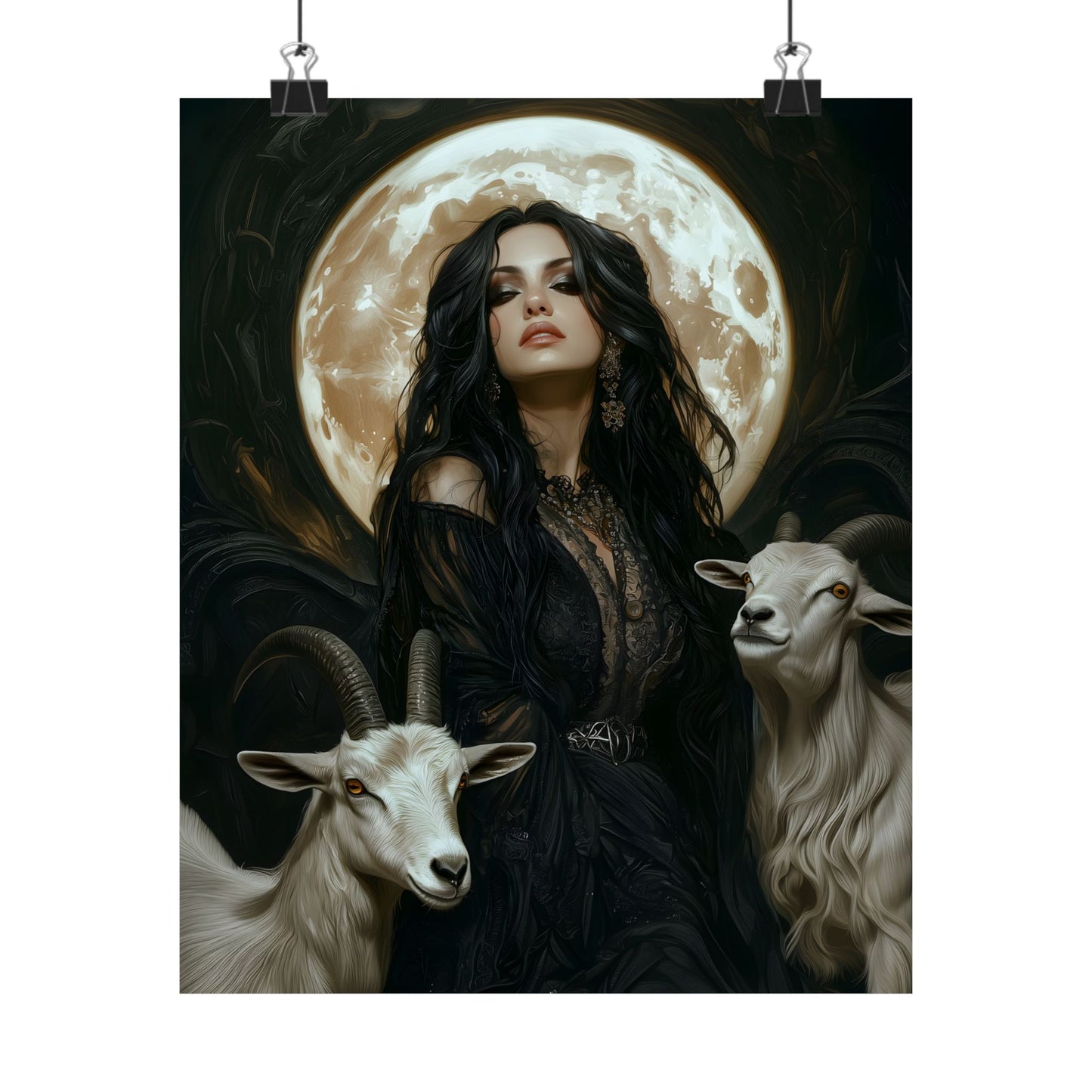 Goats & Witch Art Print