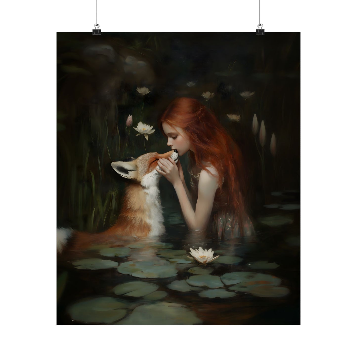 Girl with a Fox Art Print