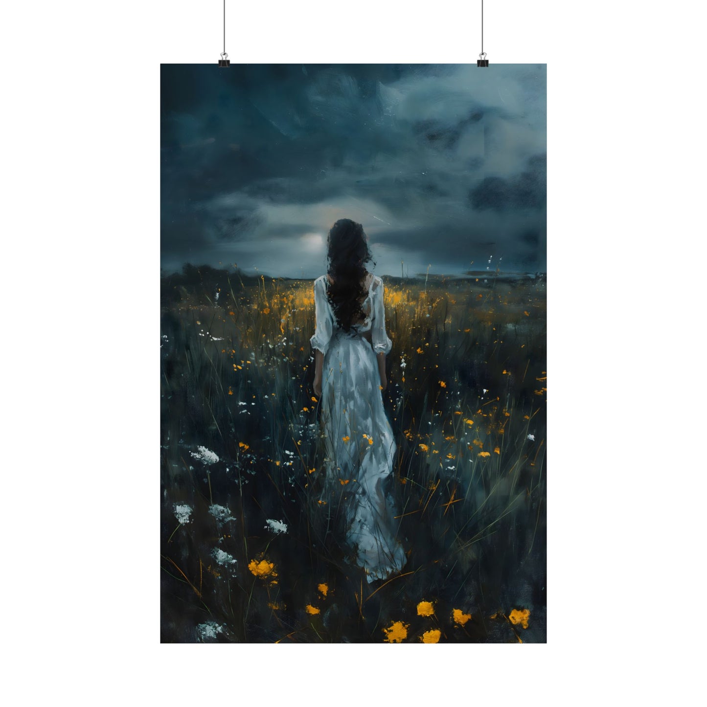 Meadow at night Art Print