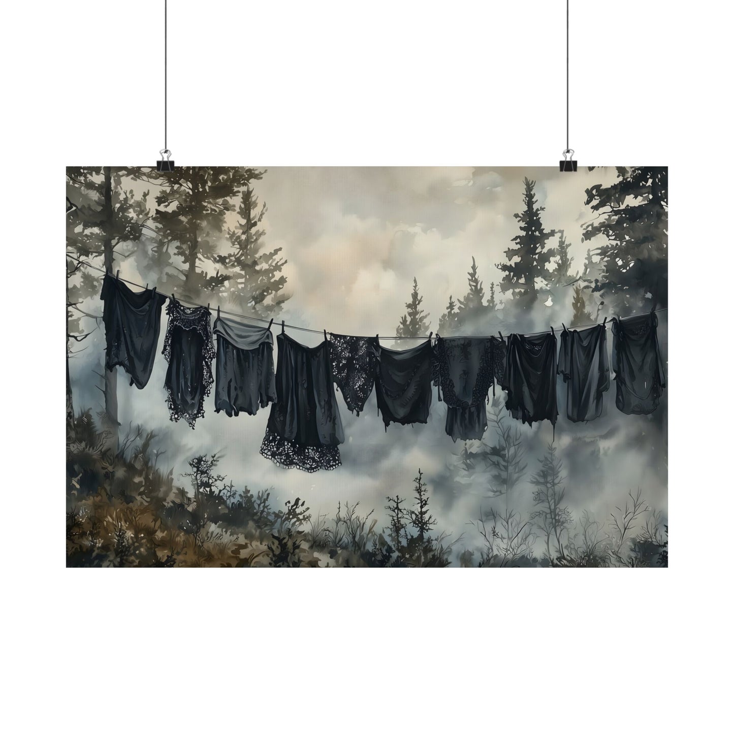 Goth Laundry Day Art Print