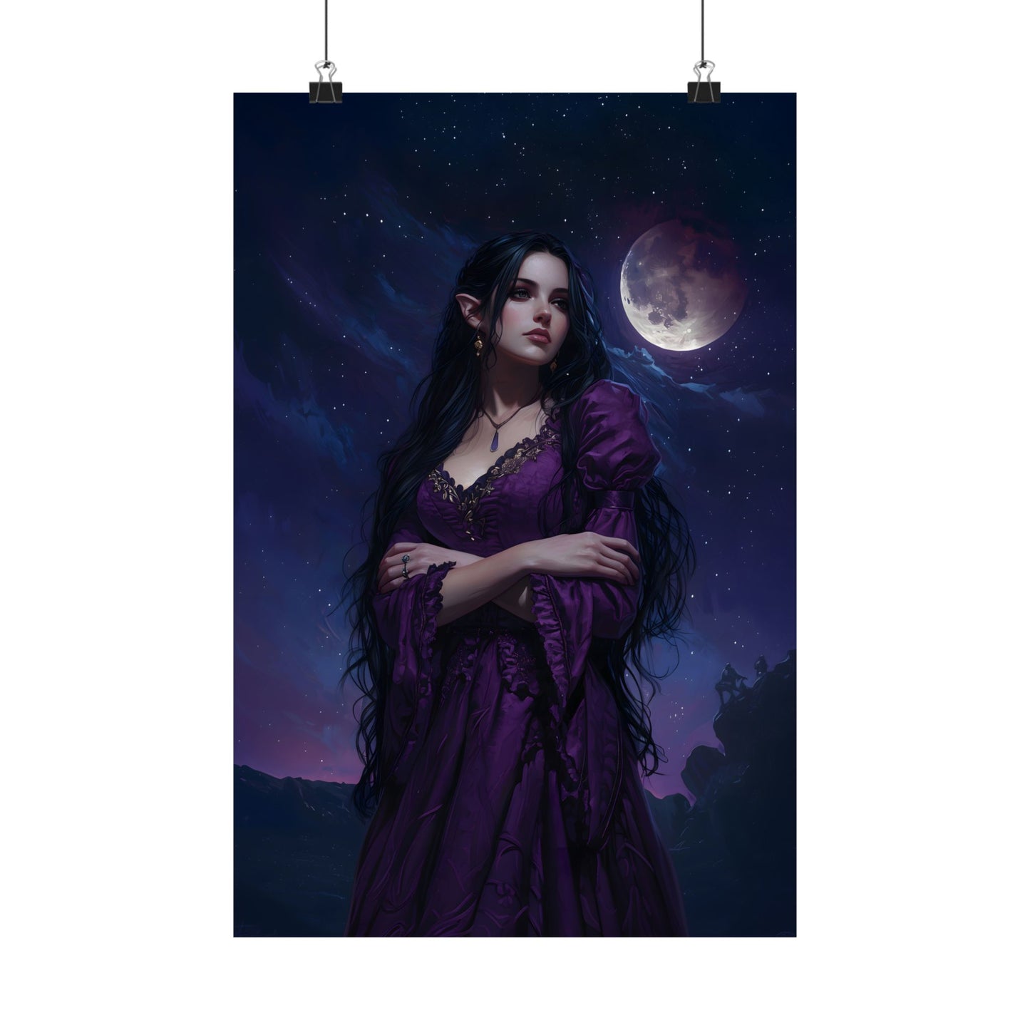 Dark Elven Princess Art Print