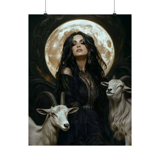 Goats & Witch Art Print