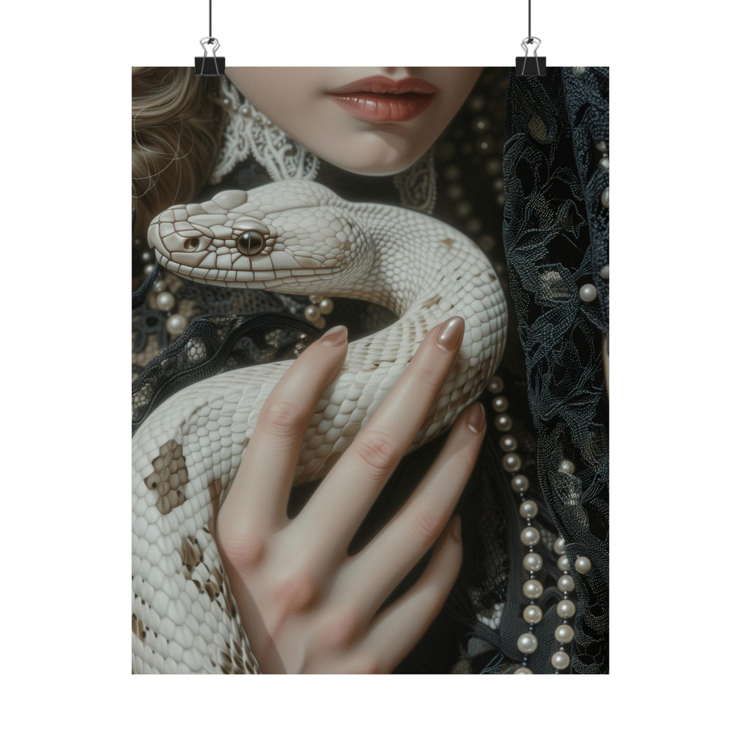 White Snake Art Print