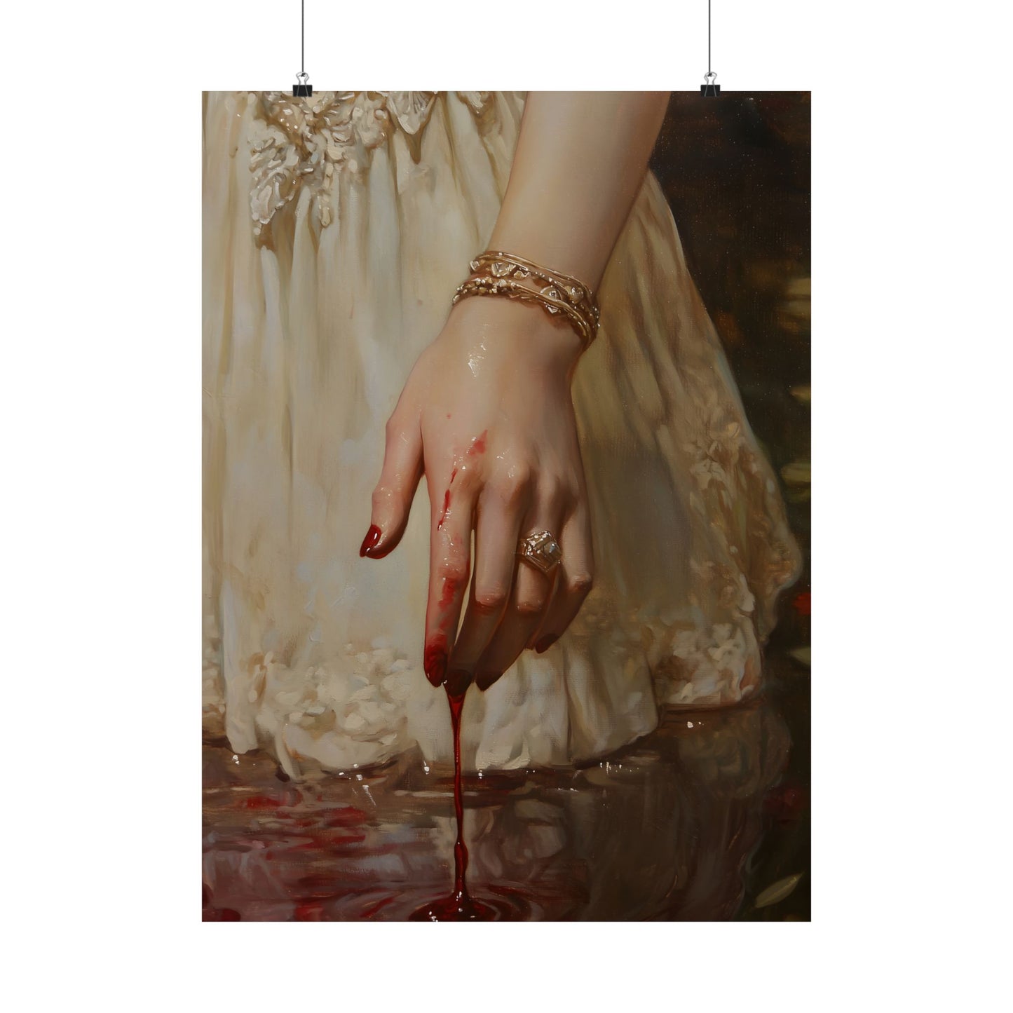 Blood on Her Hand Art Print