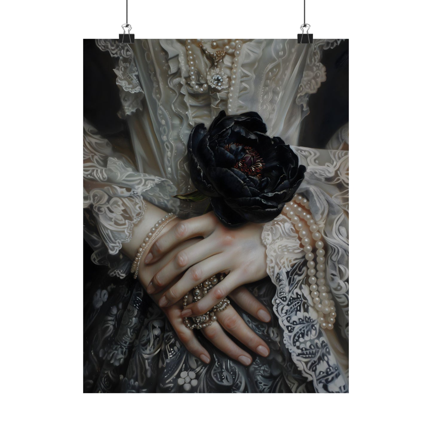 Black Rose Art Print