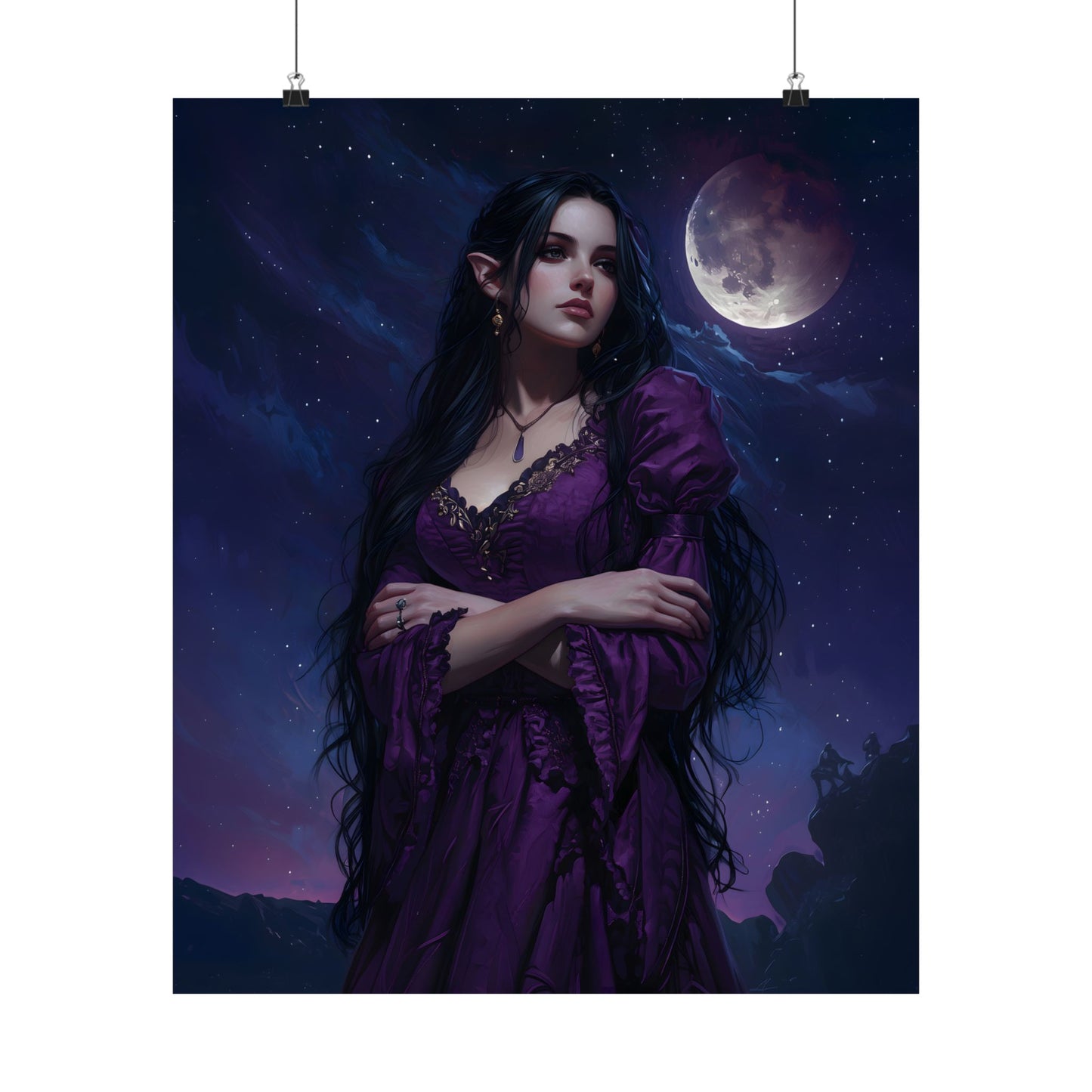 Dark Elven Princess Art Print