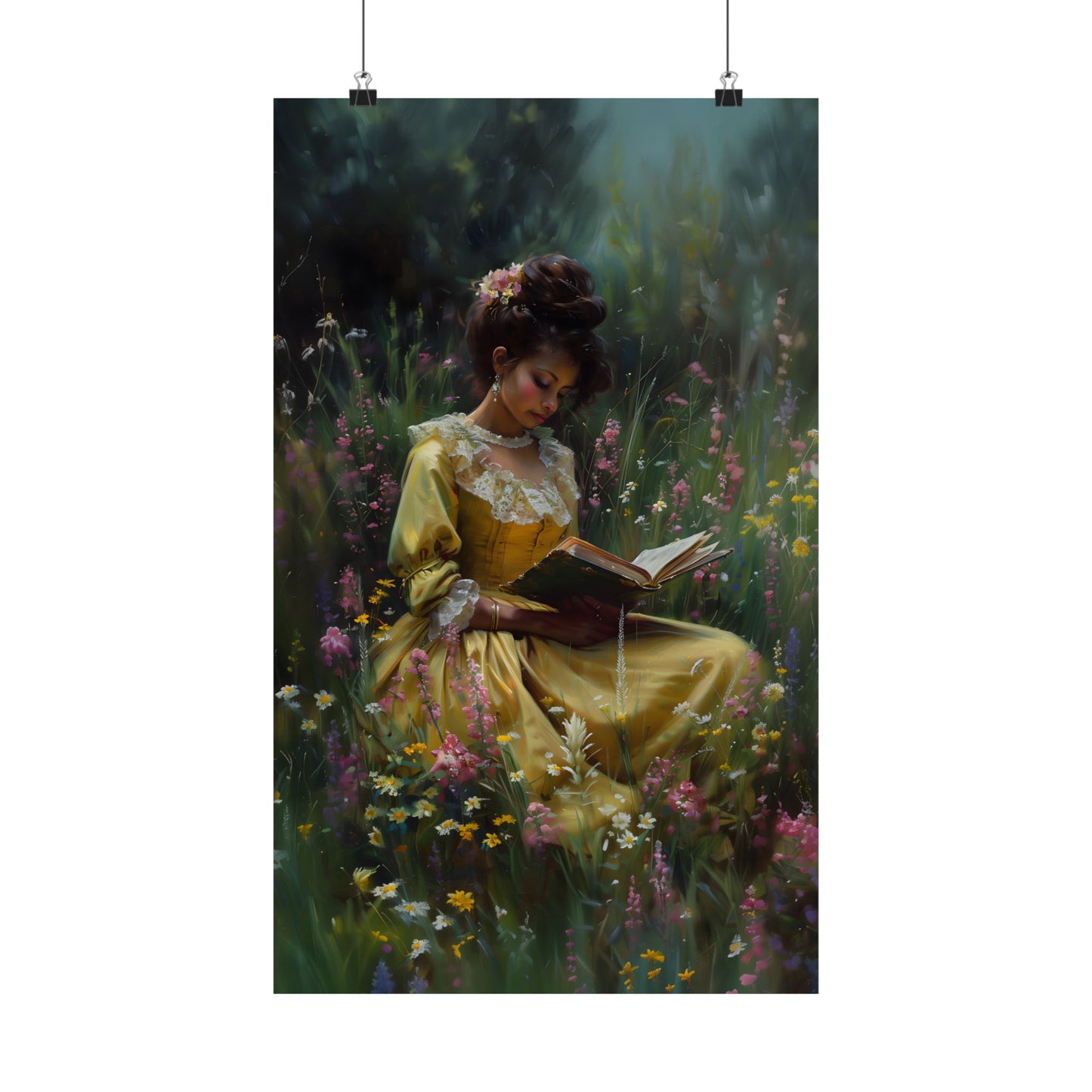 Wildflower Reader Art Print