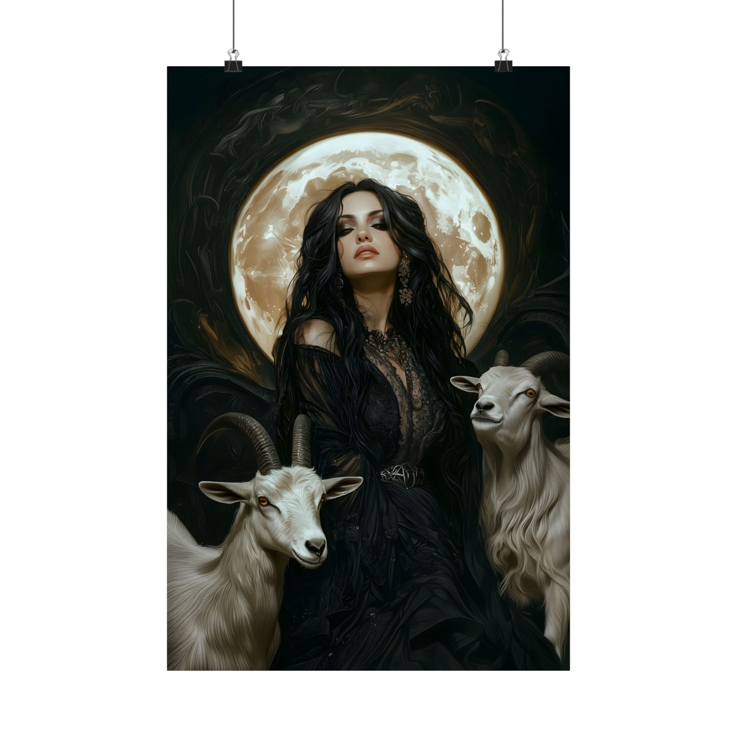 Goats & Witch Art Print