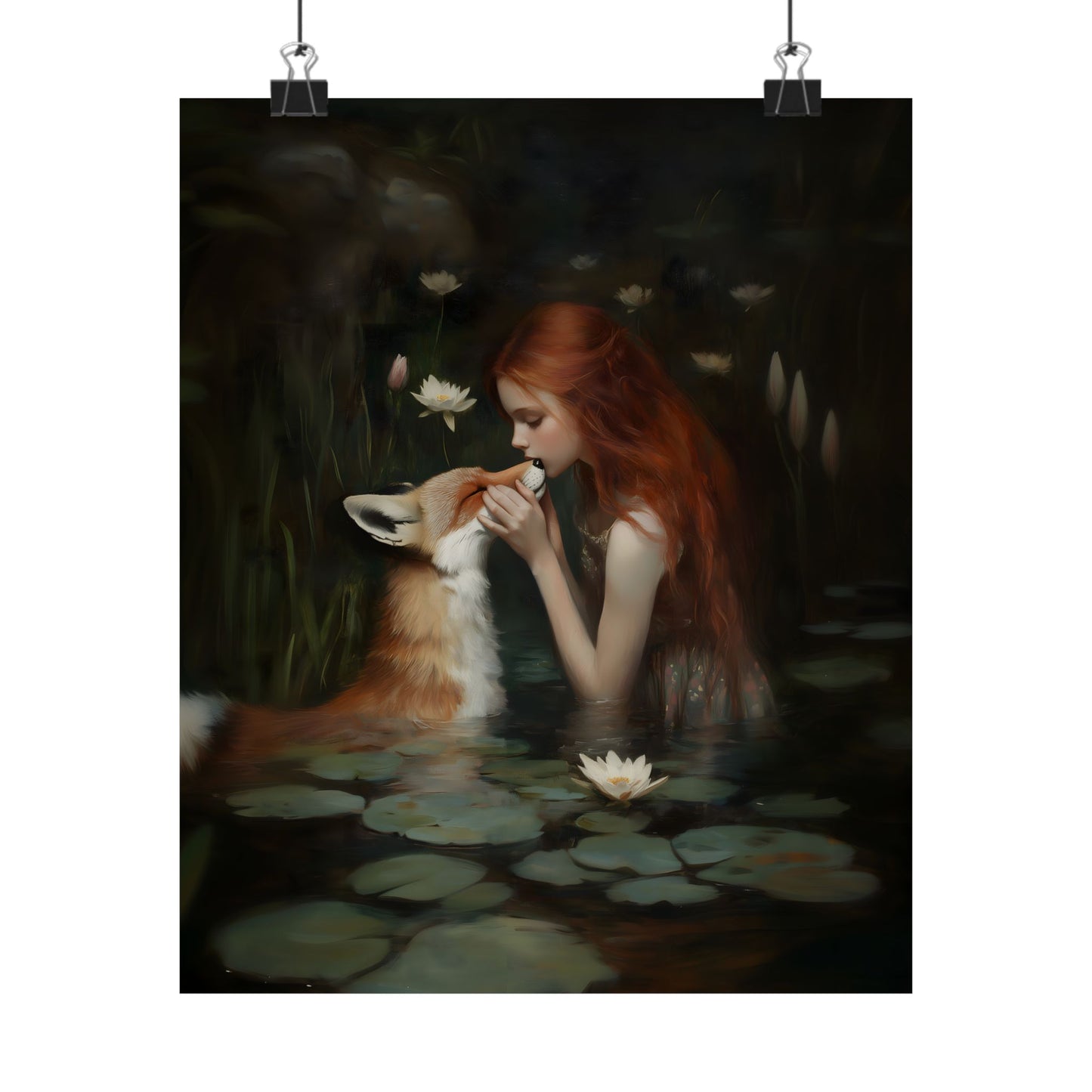 Girl with a Fox Art Print