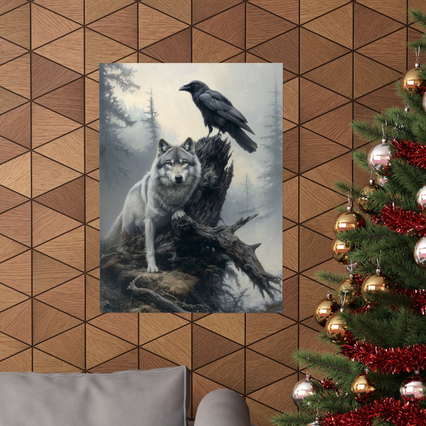 Raven and Wolf Art Print