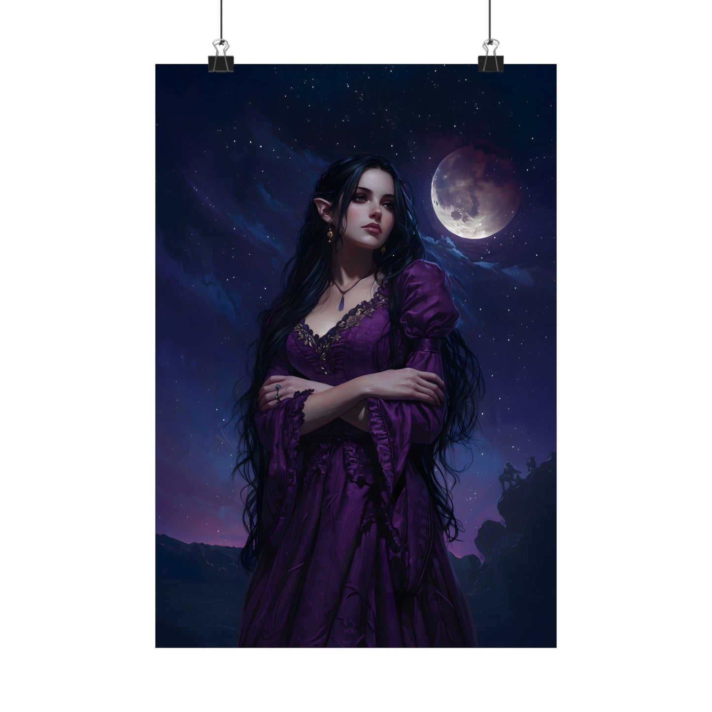 Dark Elven Princess Art Print