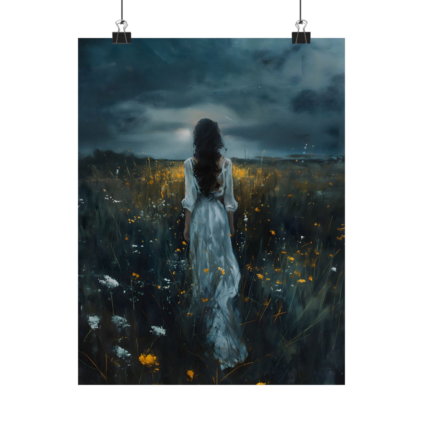 Meadow at night Art Print