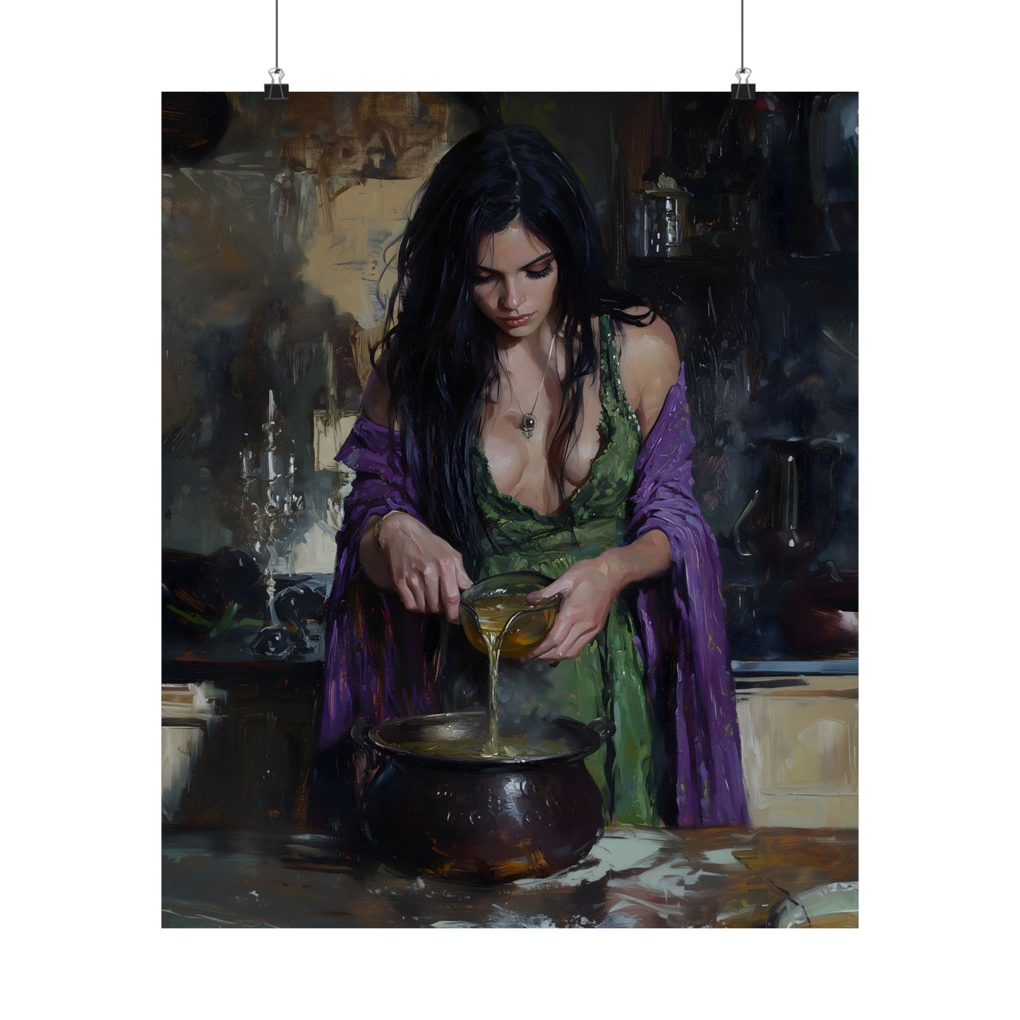 Witchy kitchen Art Print