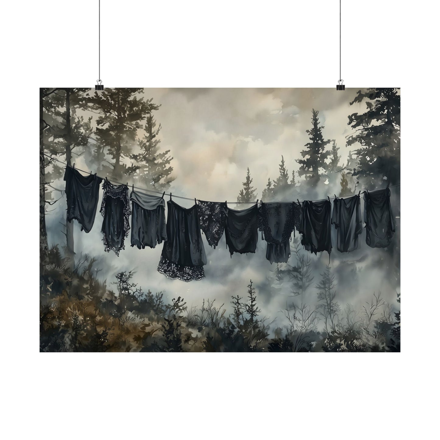 Goth Laundry Day Art Print