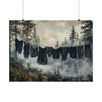 Goth Laundry Day Art Print