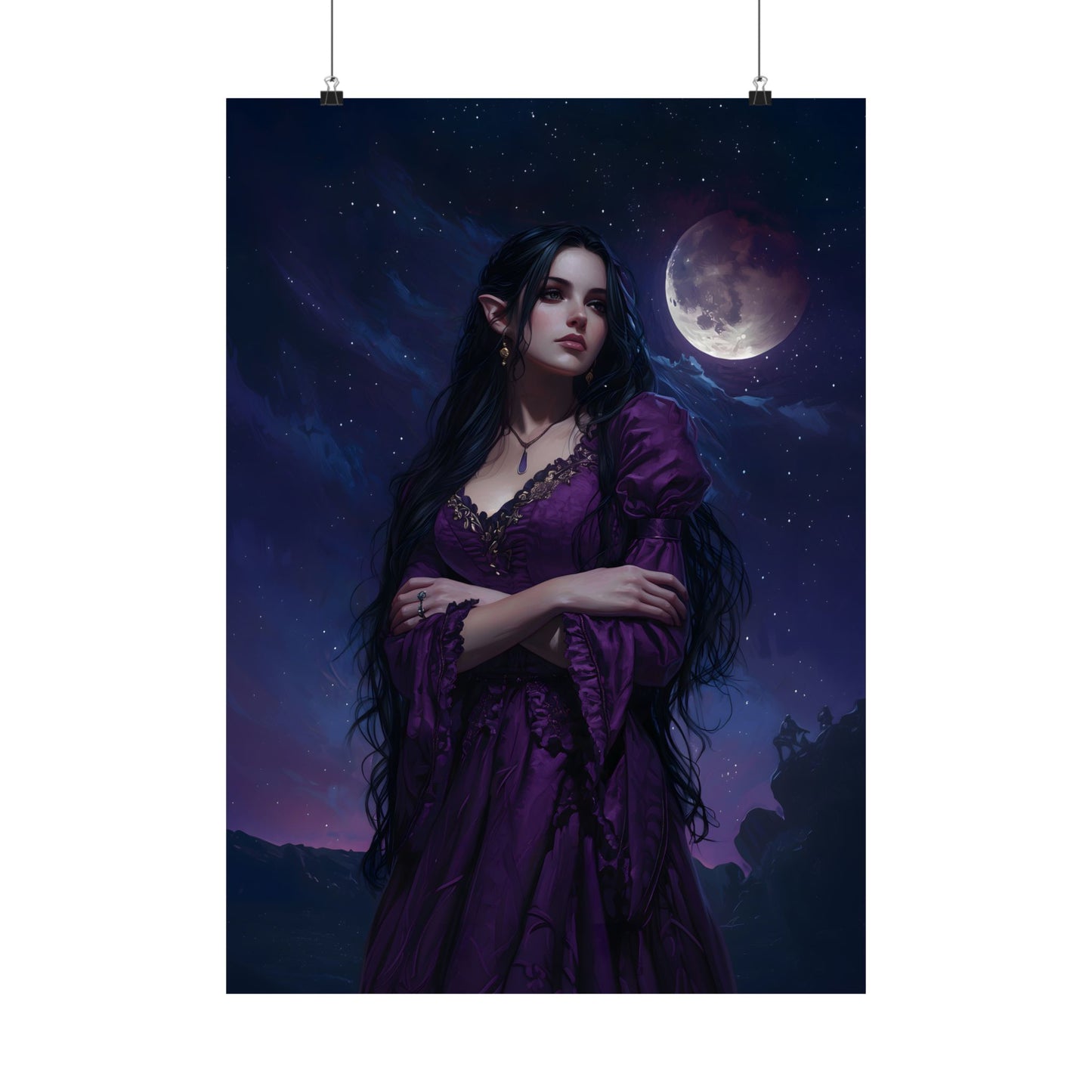 Dark Elven Princess Art Print