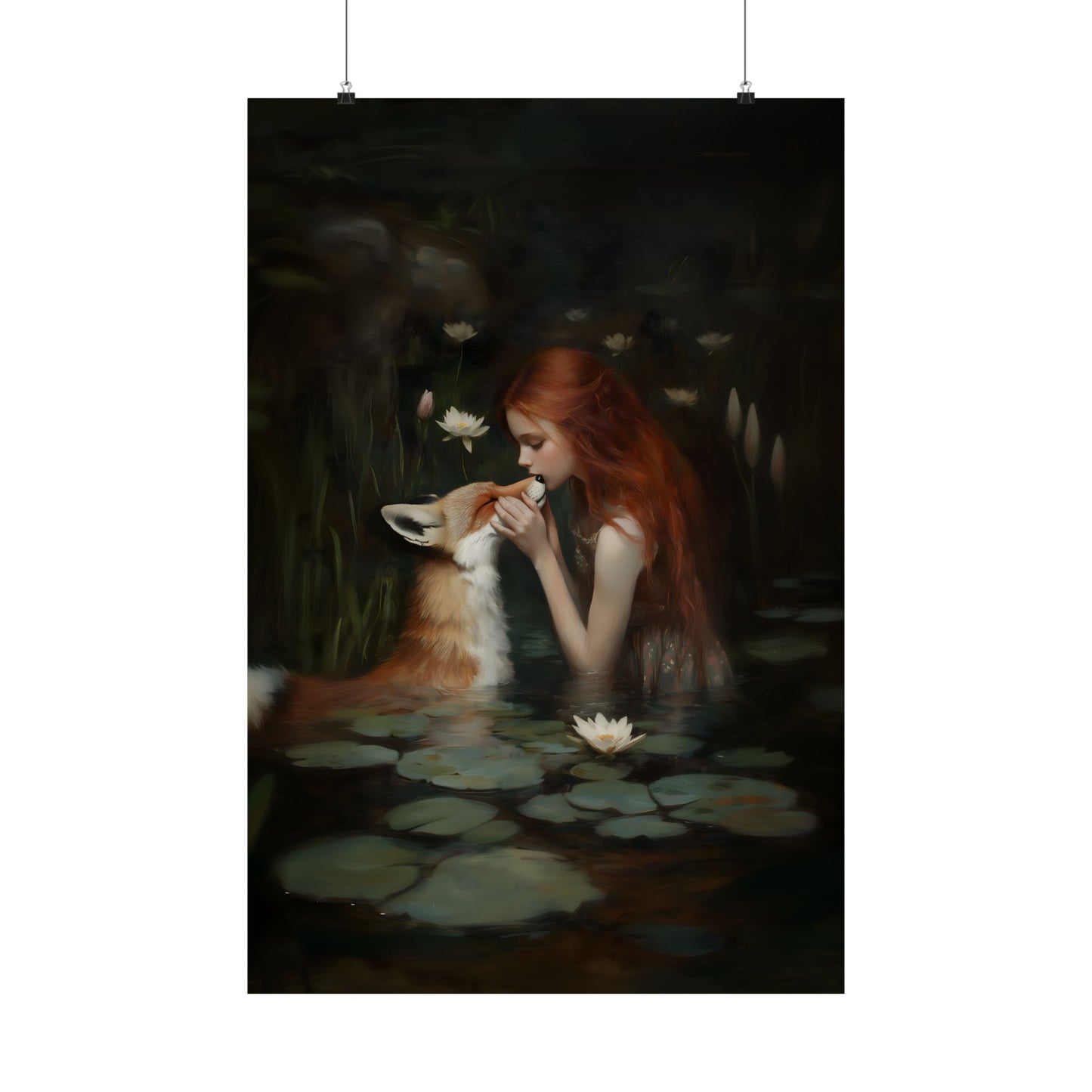 Girl with a Fox Art Print