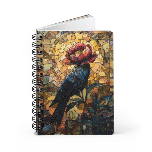 Floral Crow Spiral Bound Journal