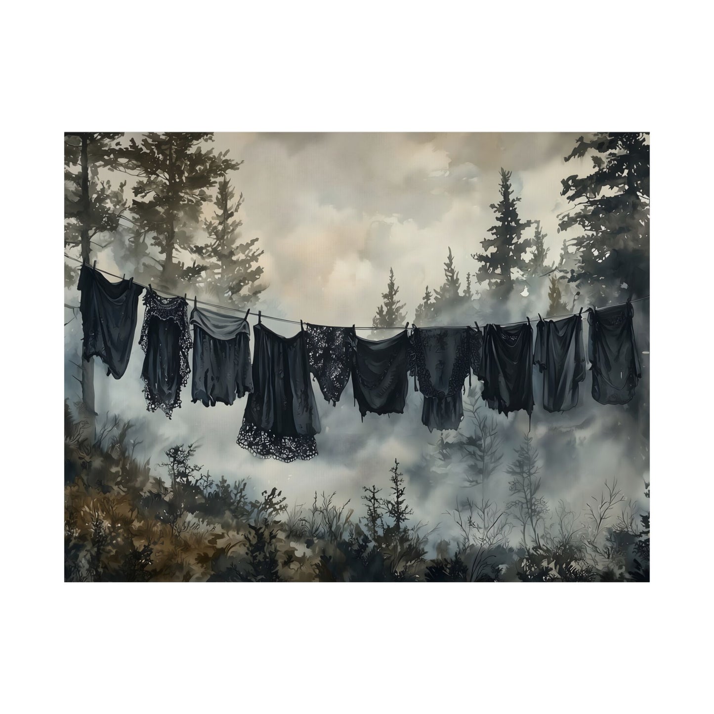 Goth Laundry Day Art Print