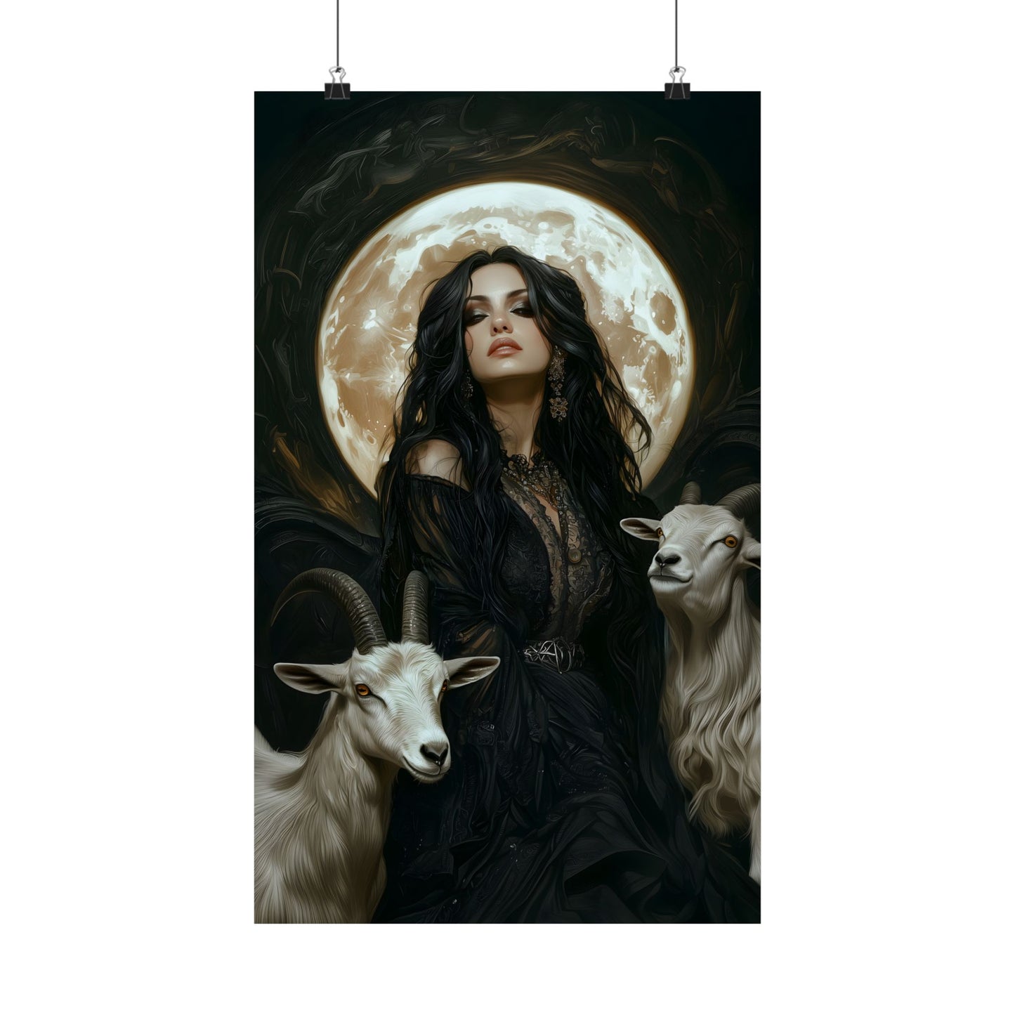 Goats & Witch Art Print