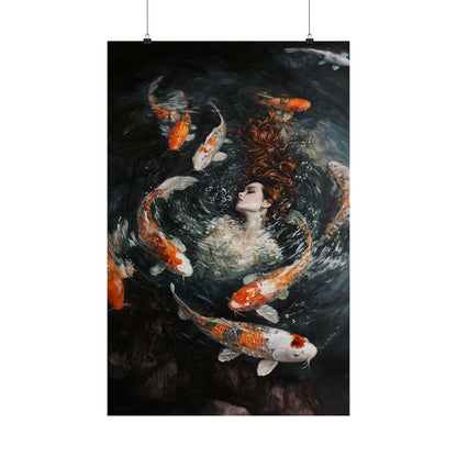 Swimming with fishes Art Print