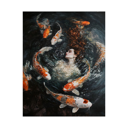 Swimming with fishes Art Print