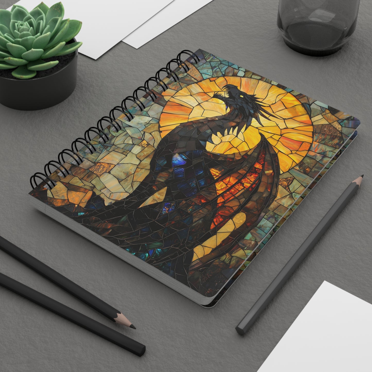 Black Dragon Spiral Bound Journal