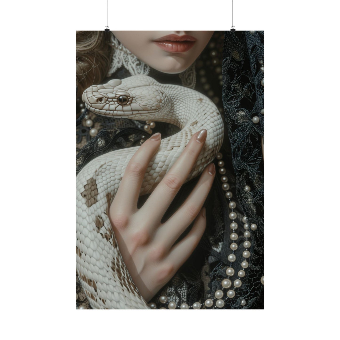 White Snake Art Print