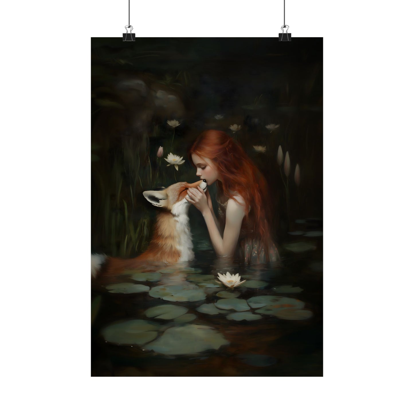 Girl with a Fox Art Print