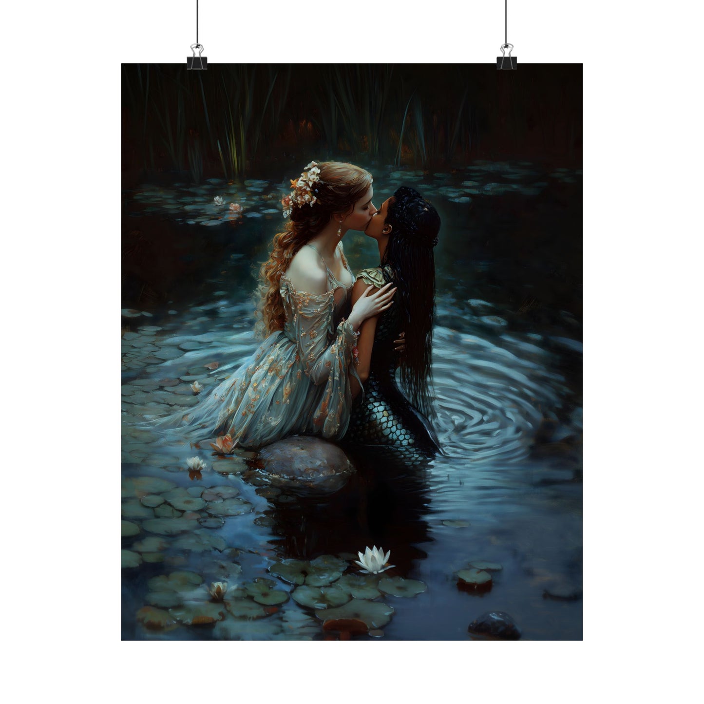 Mermaid Lovers Art Print