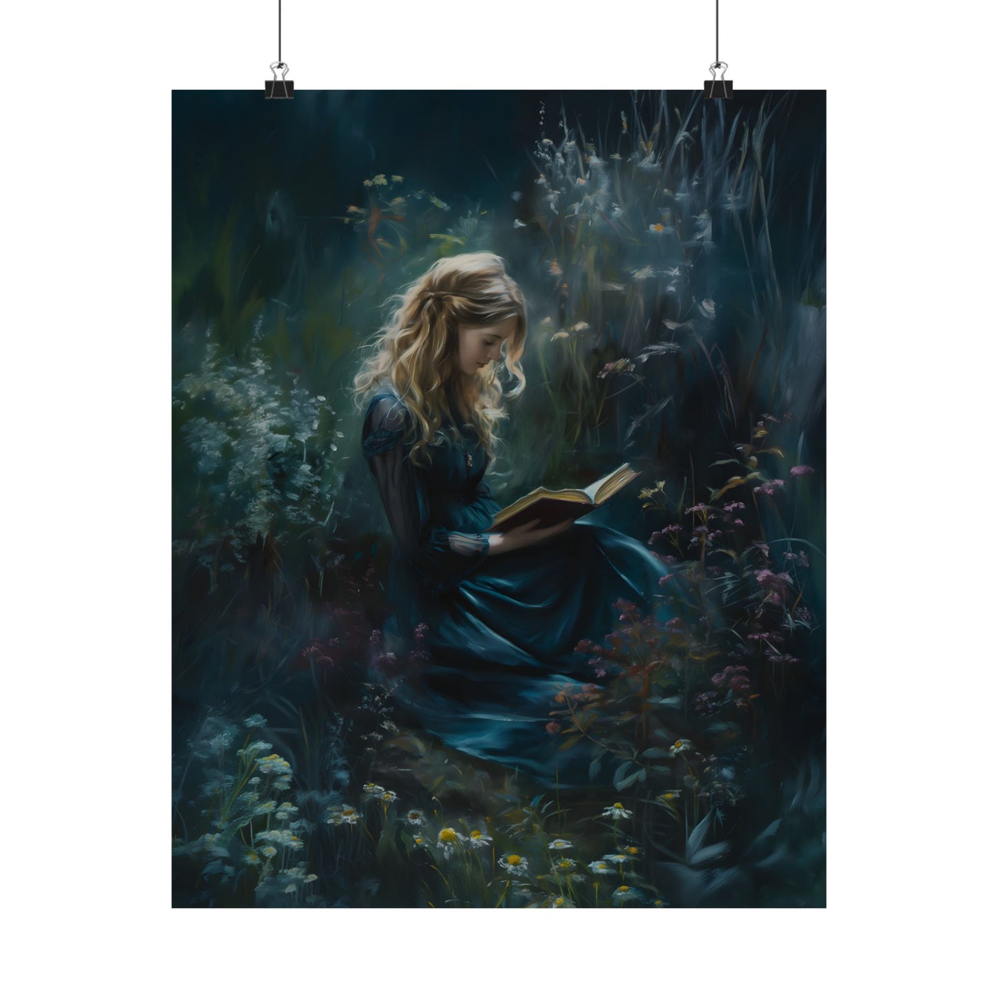 Lady reader Art Print