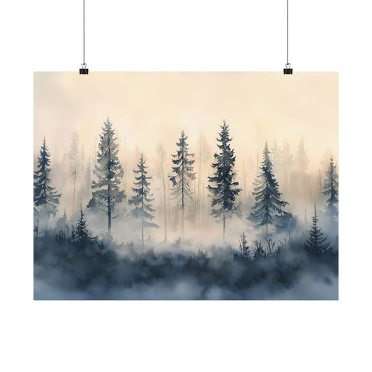 Misty Forest Art Print