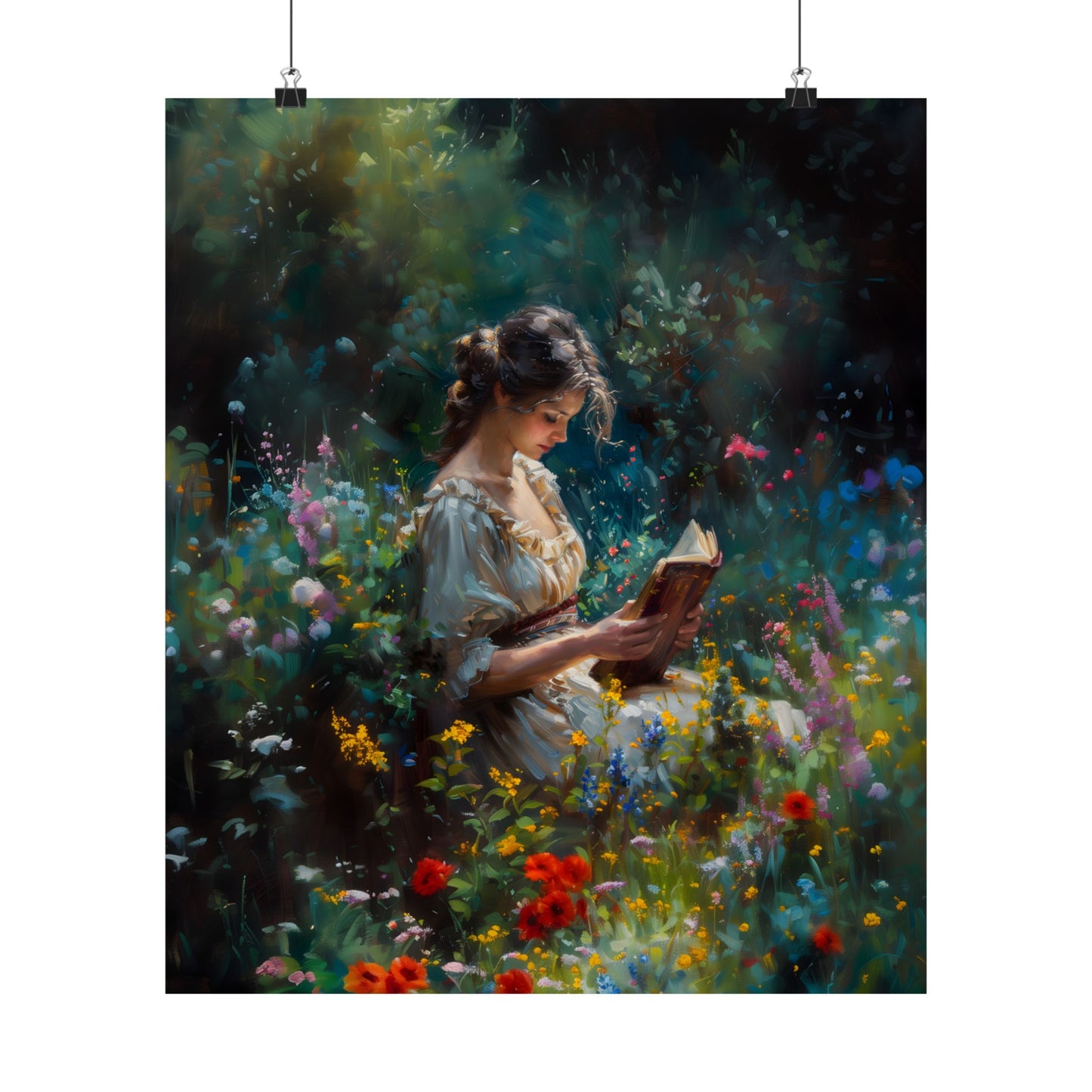 Lady Reader Art Print