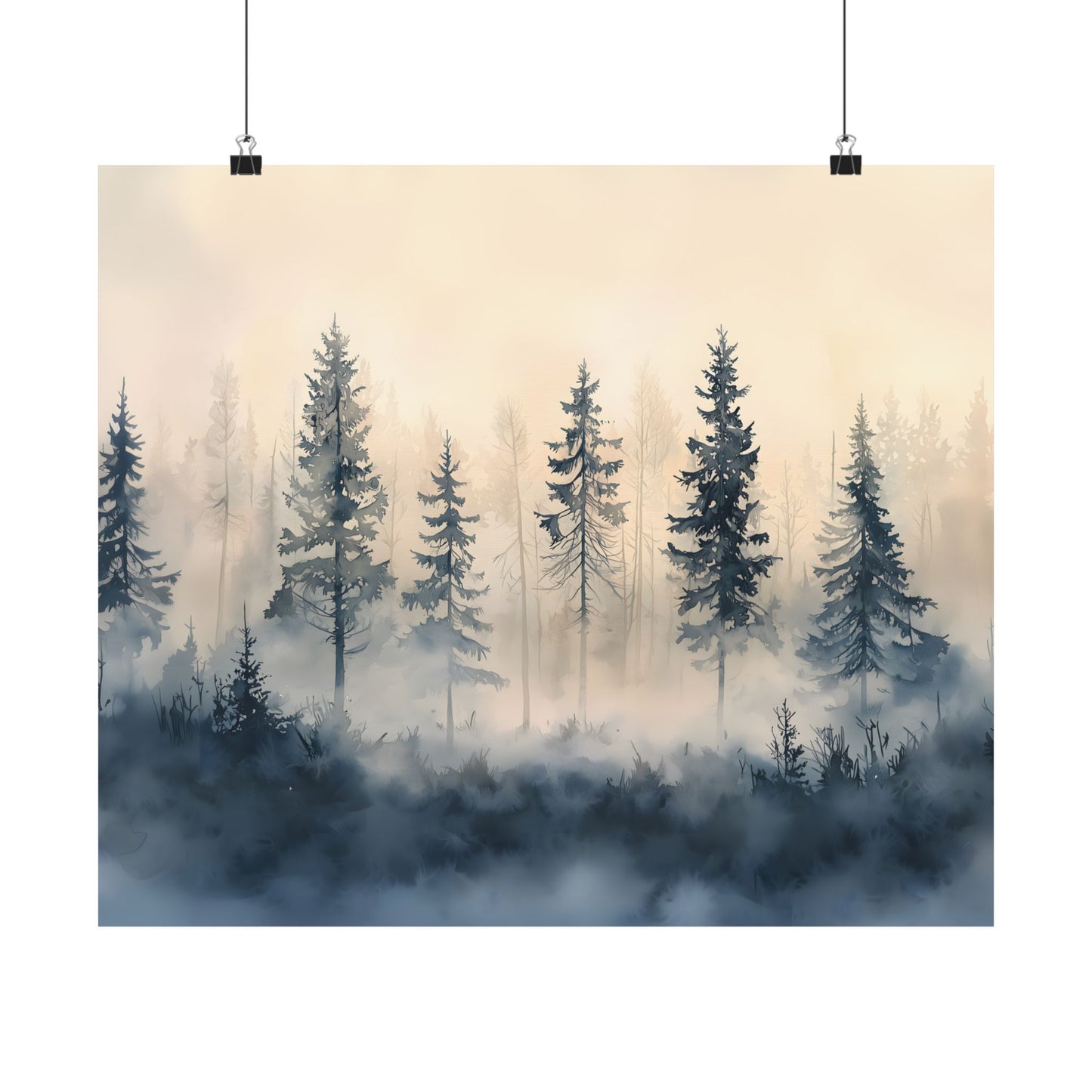 Misty Forest Art Print