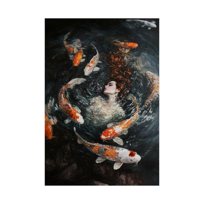 Swimming with fishes Art Print