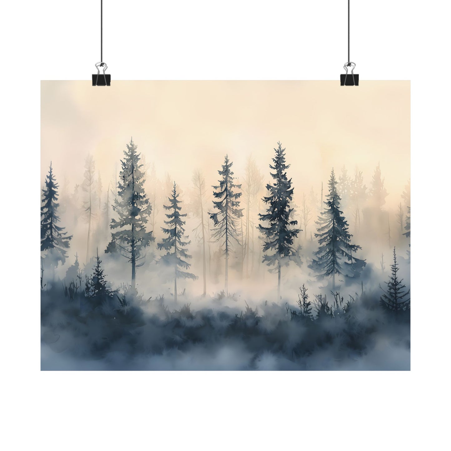 Misty Forest Art Print