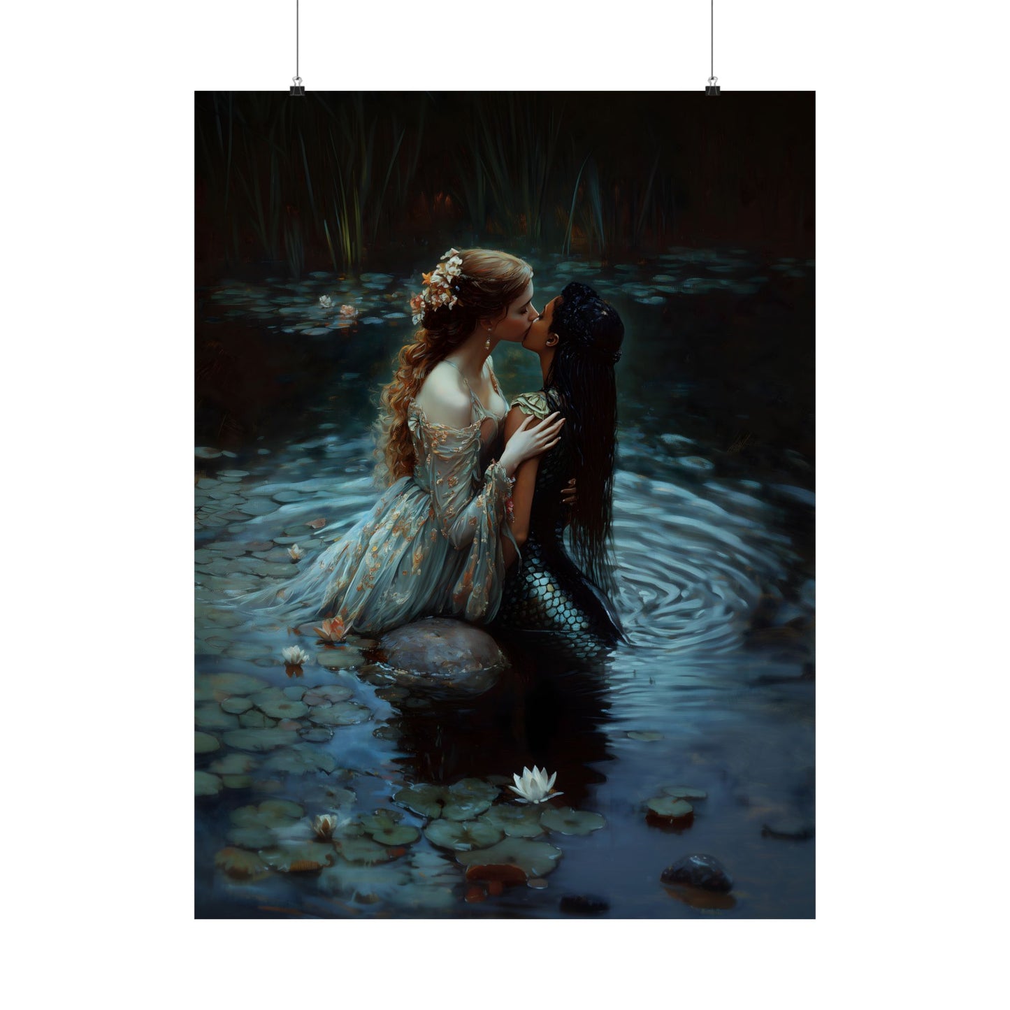 Mermaid Lovers Art Print