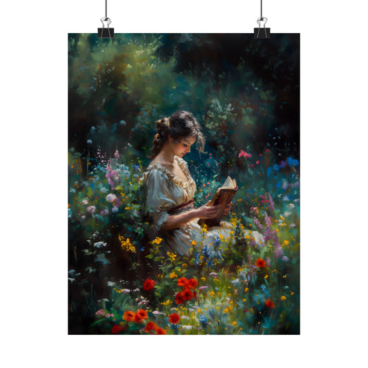 Lady Reader Art Print