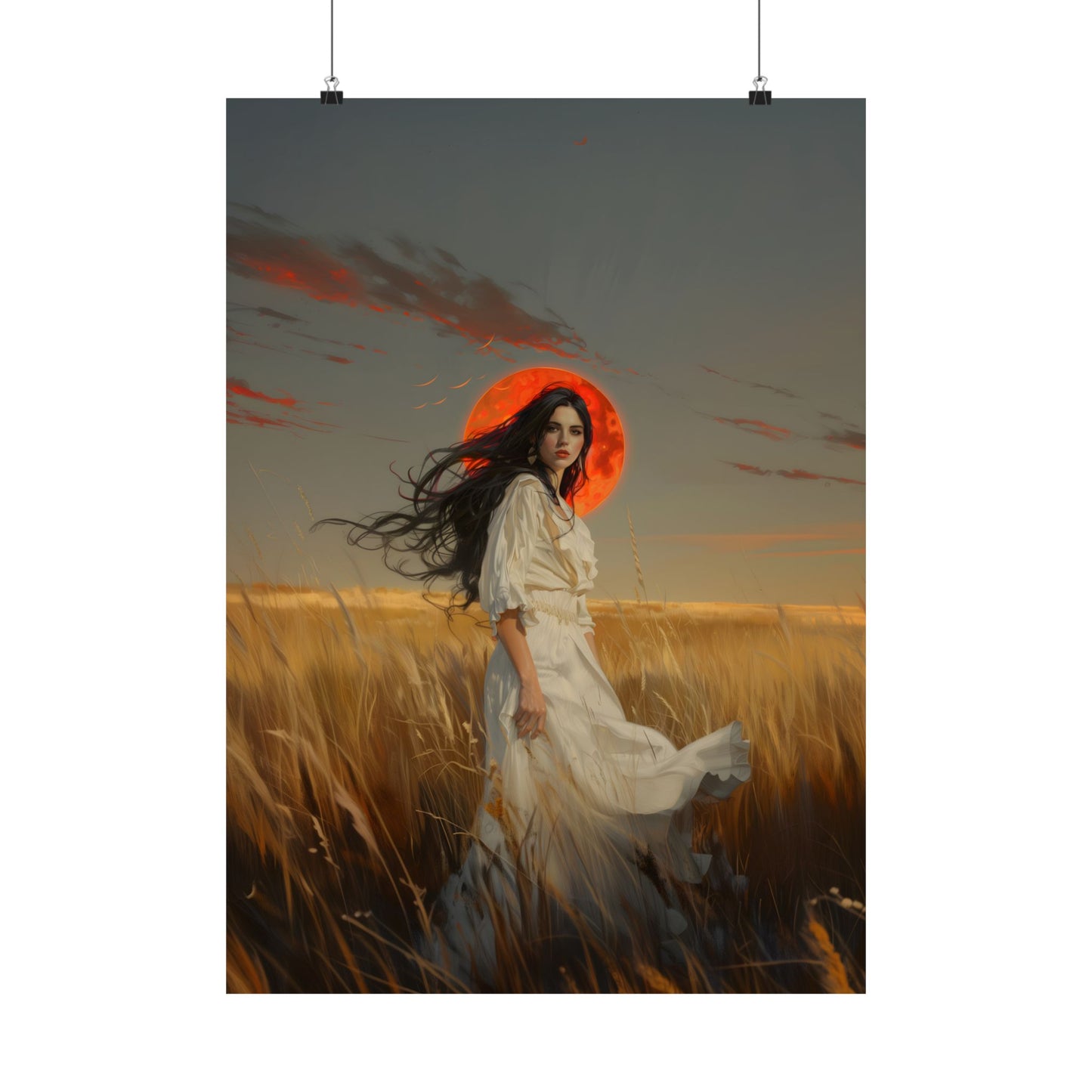 Red Moon Art Print