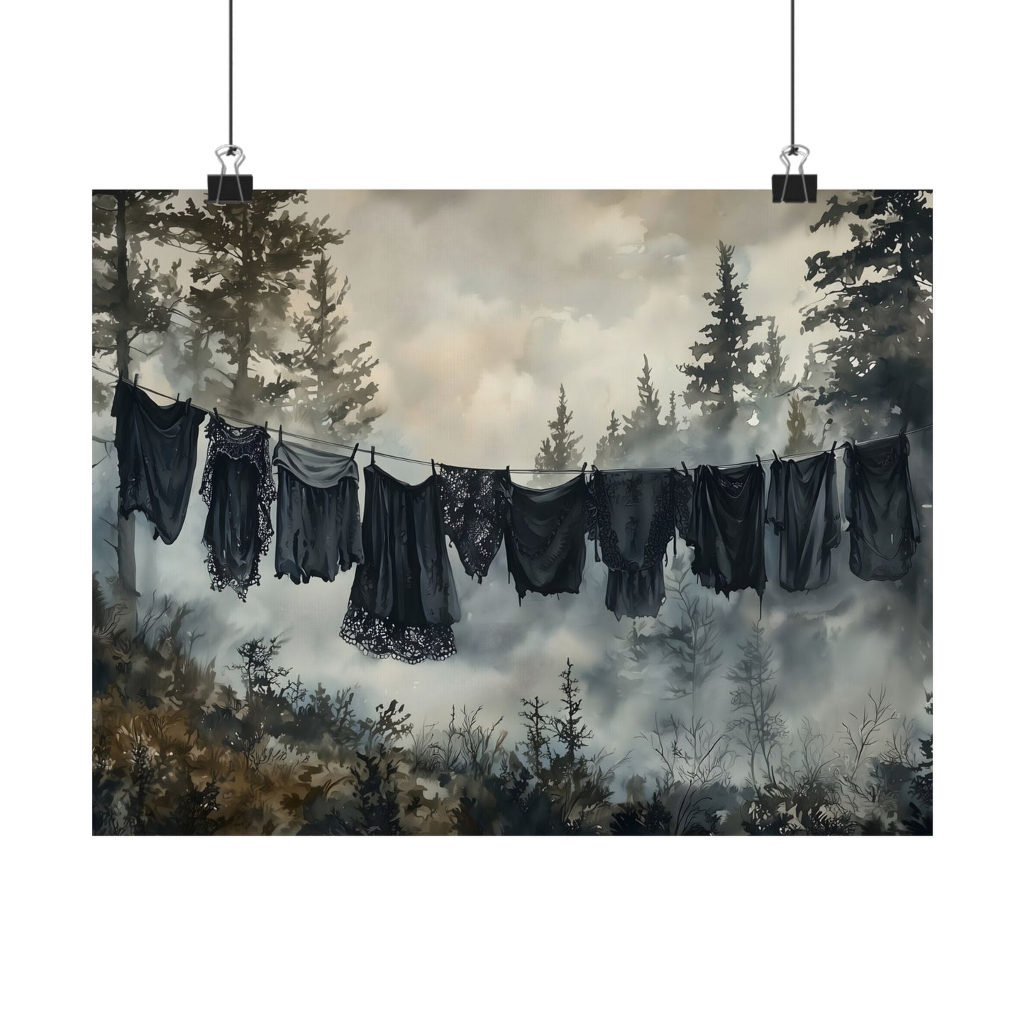 Goth Laundry Day Art Print