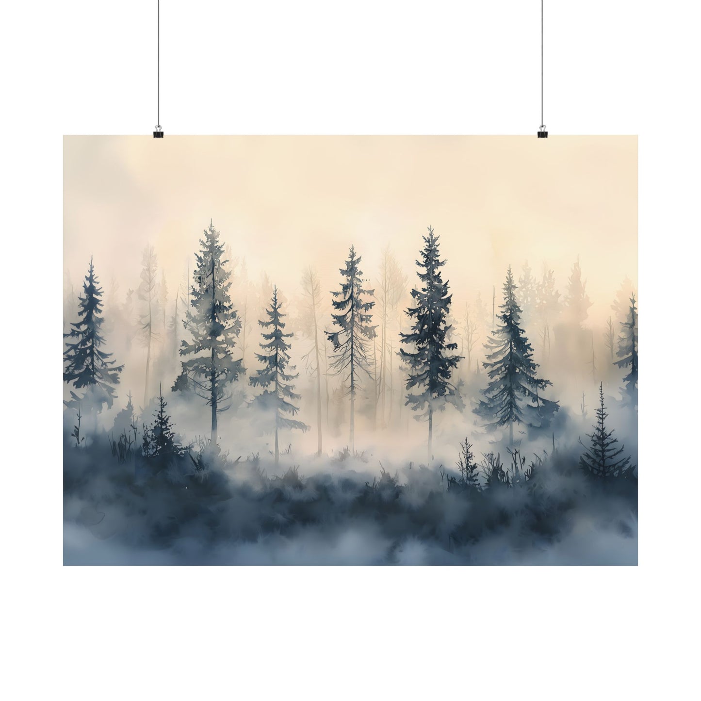 Misty Forest Art Print