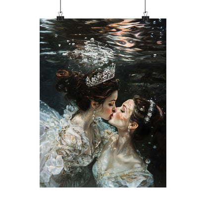 Underwater Love Art Print