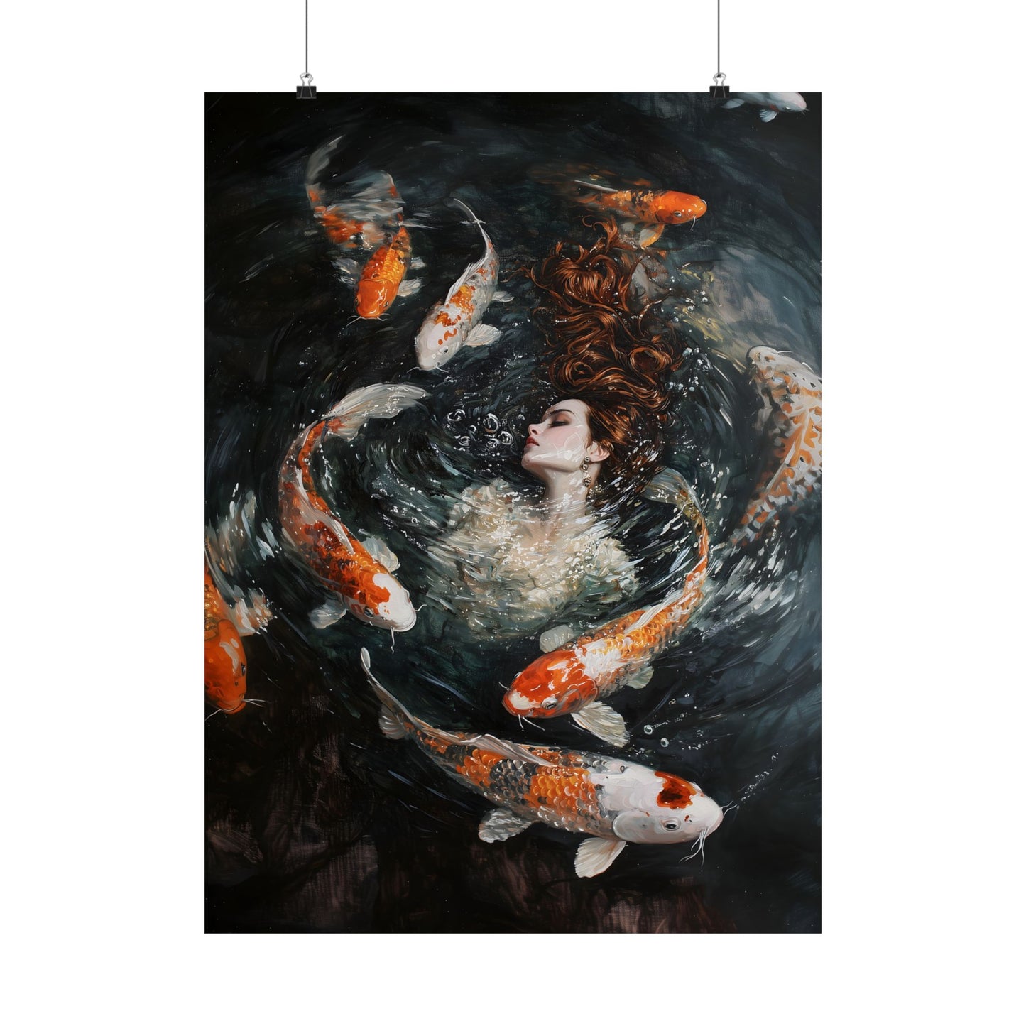 Swimming with fishes Art Print