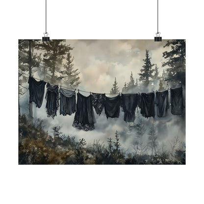 Goth Laundry Day Art Print