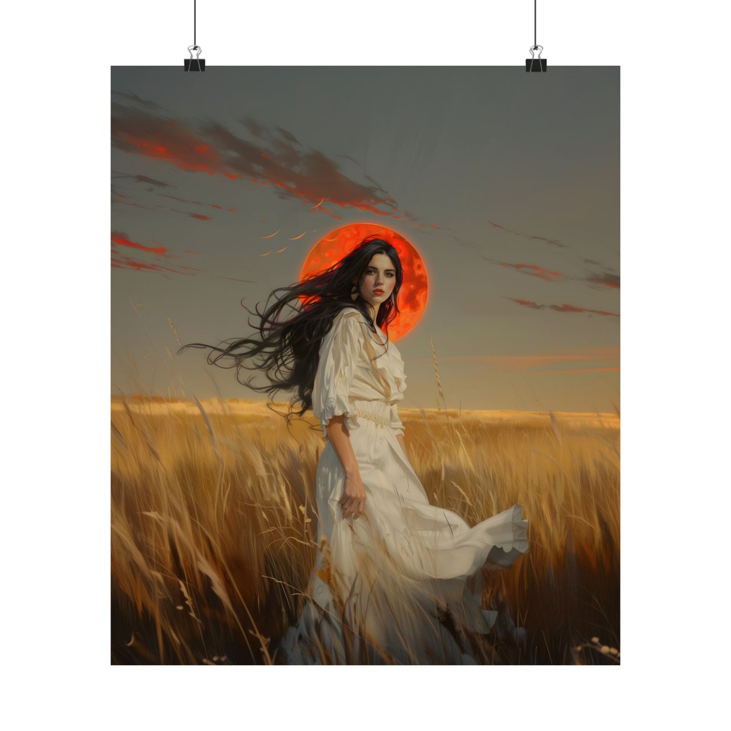 Red Moon Art Print