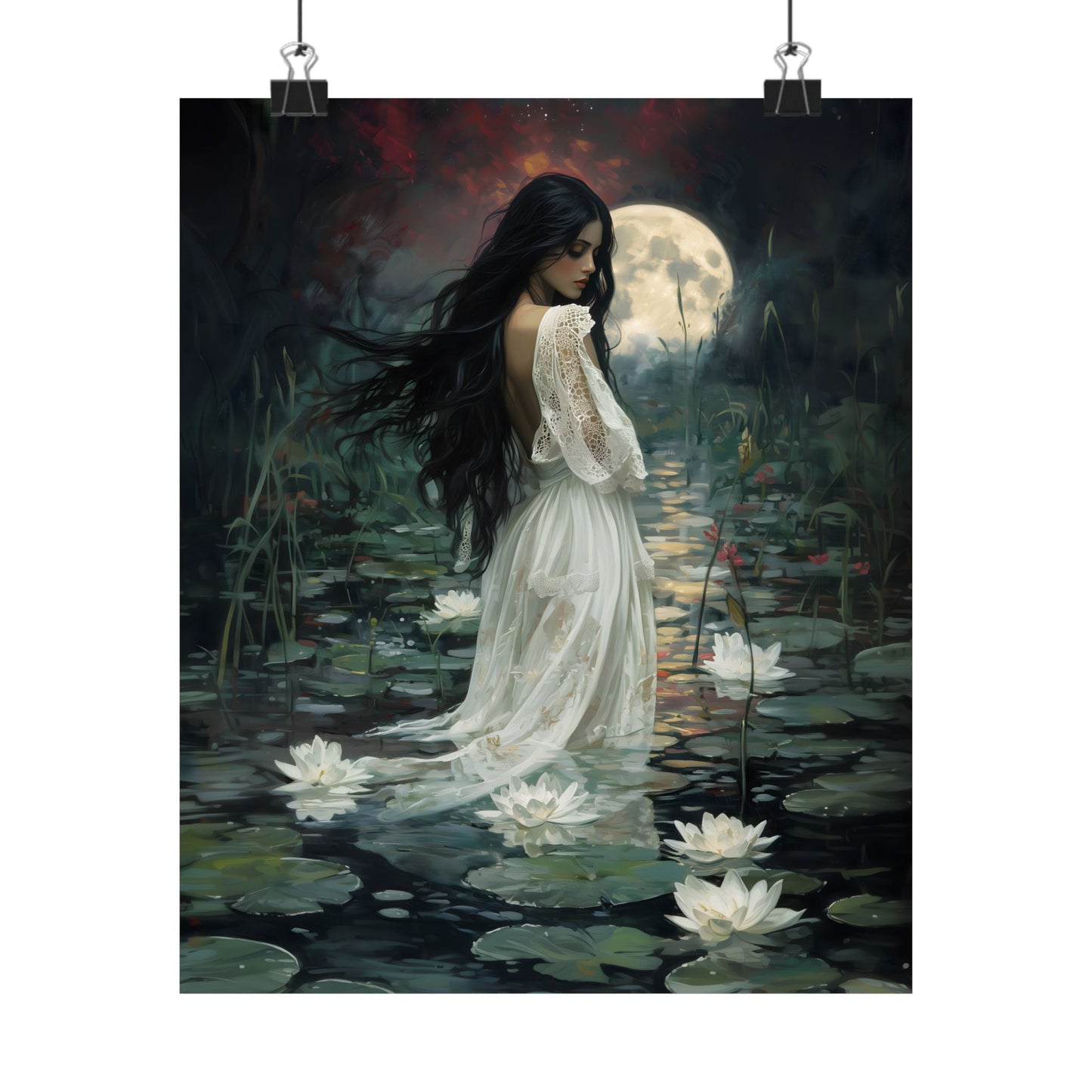 Lotus Lake Art Print