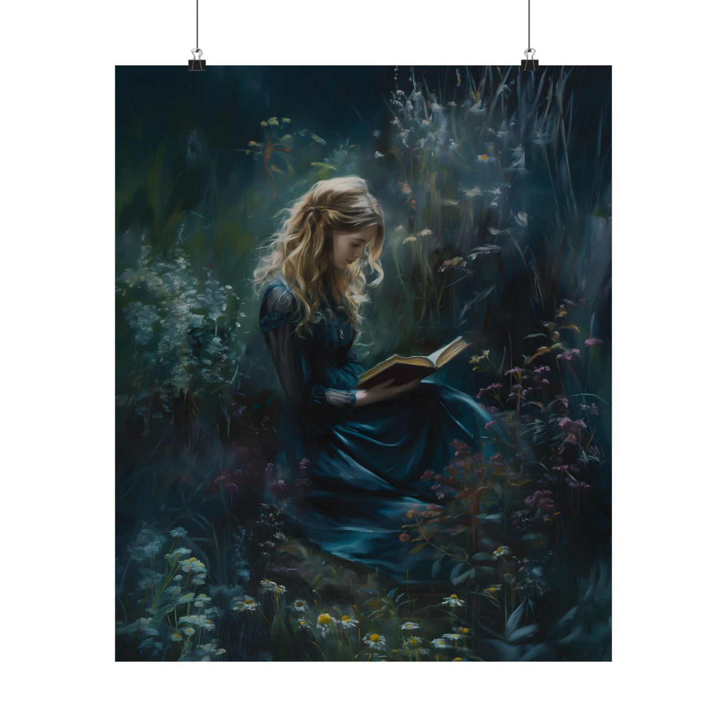 Lady reader Art Print